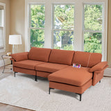 Sofá seccional modular extra grande en forma de L con chaise reversible para 4-5 personas