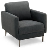 Sillón decorativo moderno tapizado con cojín de respaldo extraíble