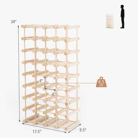 Estante de madera para 36 botellas para bodega