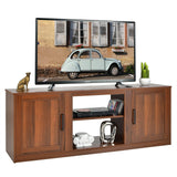 Mueble de TV con puertas corredizas dobles para televisores de hasta 65 pulgadas