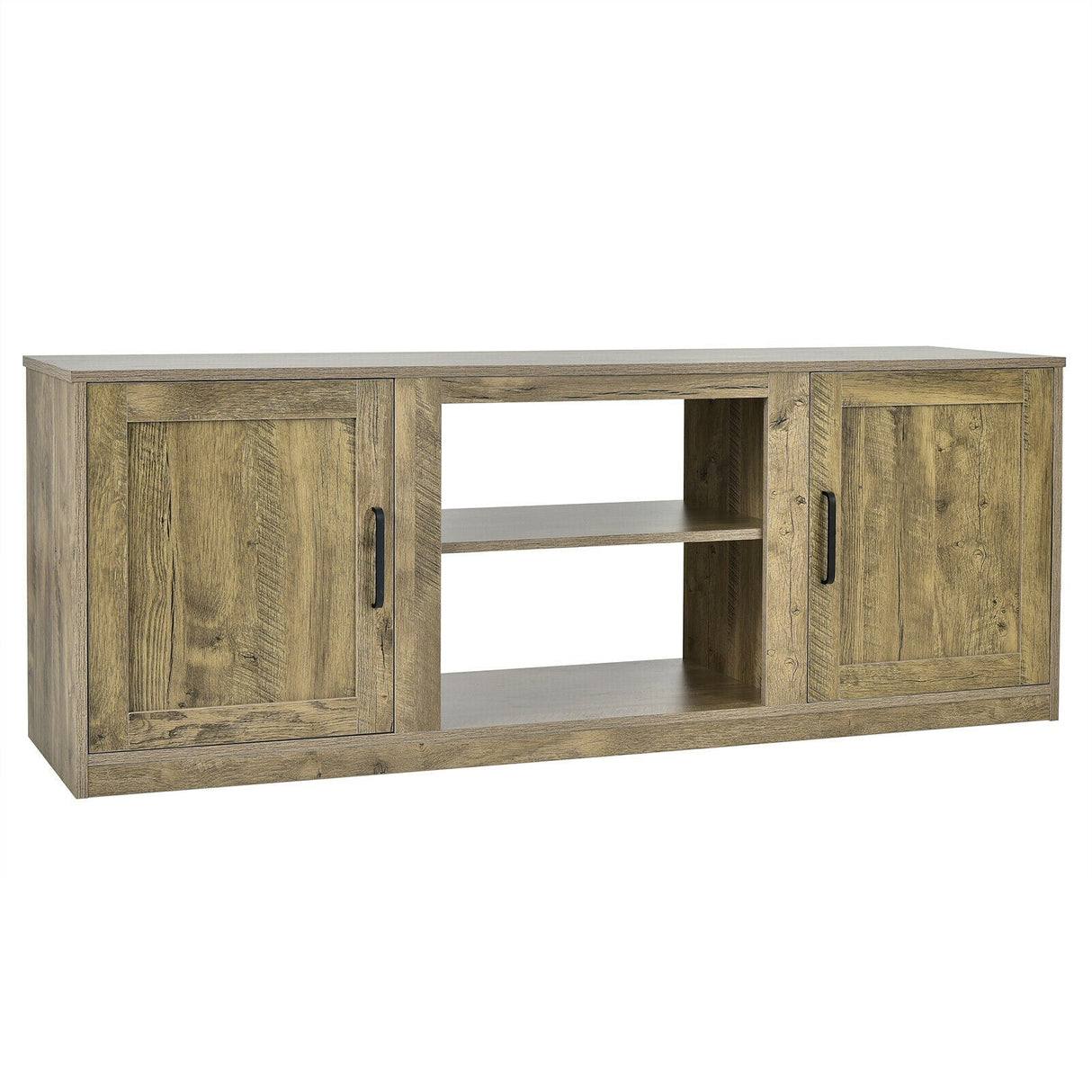 Mueble de TV con puertas corredizas dobles para televisores de hasta 65 pulgadas