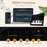 88-Key Foldable Digital Piano with MIDI and Wireless BT