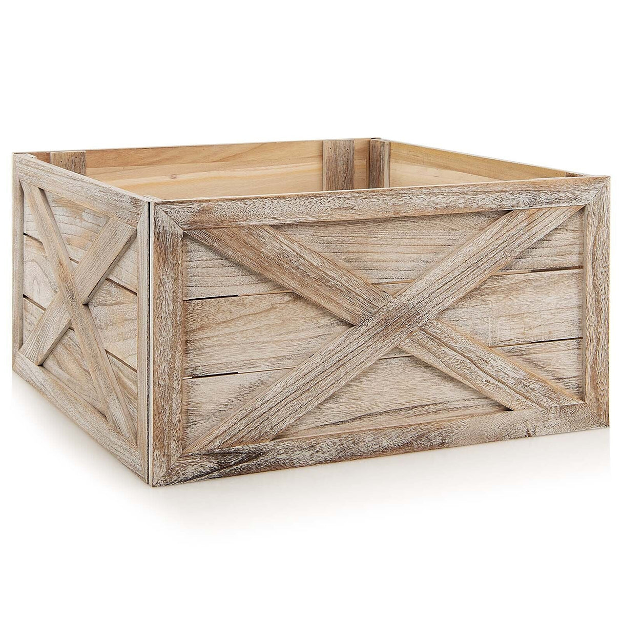 Caja de madera para el tronco del árbol de 28.5 pulgadas para uso en interiores y exteriores