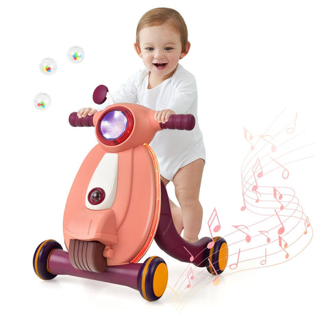 Andador de aprendizaje 2 en 1 con luces y sonidos para bebés