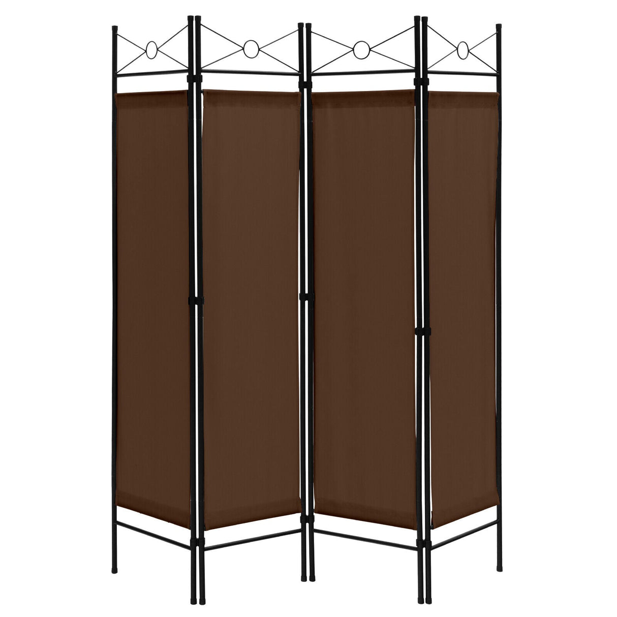 Divisor de habitación plegable independiente de 6 pies con 4 paneles