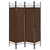 Divisor de habitación plegable independiente de 6 pies con 4 paneles