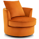Sillón giratorio moderno 360° sin necesidad de montaje - Naranja