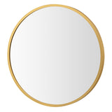 16-inch Round Wall Mirror with Aluminum Alloy Frame