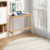Mesa Alta de Bambú de 48 Pulgadas, Mesa de Consola de Comedor Tipo Bar-Natural
