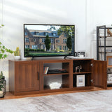 Mueble de TV con puertas corredizas dobles para televisores de hasta 65 pulgadas