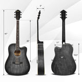 41 Inch Full Size Cutaway Acoustic Guitar Set for Beginner