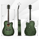 41 Inch Full Size Cutaway Acoustic Guitar Set for Beginner