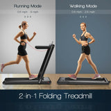 2-in-1 Folding Treadmill with Dual LED Display