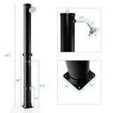 7.2 Feet Solar-Heated Outdoor Shower with Free-Rotating Shower Head