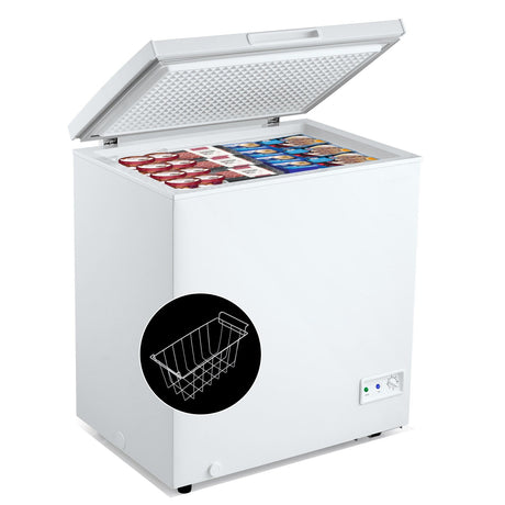 Congelador horizontal compacto de 3.5 pies cúbicos con cesta de almacenamiento extraíble