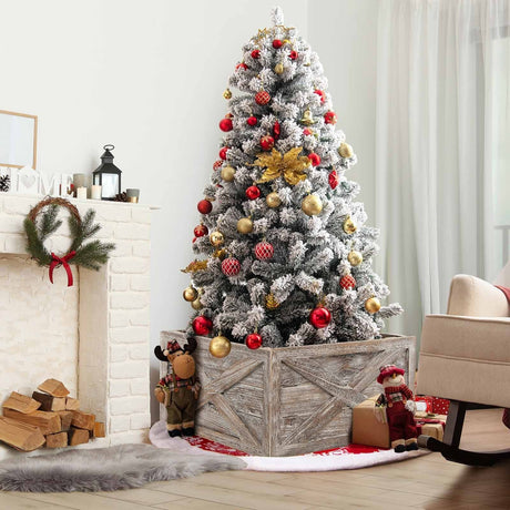 Caja de madera para el tronco del árbol de 28.5 pulgadas para uso en interiores y exteriores