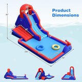 Tobogán de agua inflable 5 en 1 con muro de escalada