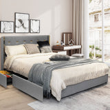 Base de cama para colchón con 4 cajones de almacenamiento