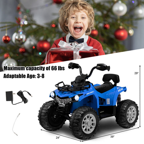 Quad ATV de 12V para niños con MP3 y faros delanteros