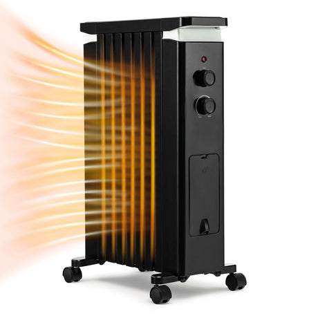 Radiador de aceite portátil de 1500W con 3 ajustes de calor