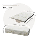 Portable Tri-fold Memory Foam Floor Mattress Topper Portable with Carrying Bag