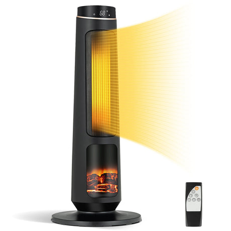 Calentador de espacio de 1500W PTC de calentamiento rápido para uso en interiores - Negro