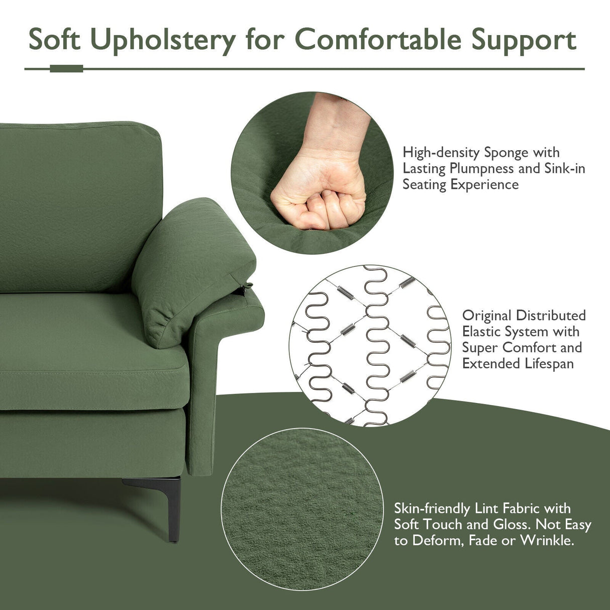 Sofá seccional modular extra grande en forma de L con chaise reversible para 4-5 personas