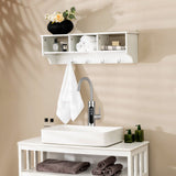Wall Mount Cubby Organizer Hooks Entryway Storage Shelf