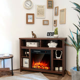 Modern Corner TV Stand with Adjustable Shelves for TVs up to 48 Inch