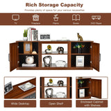 Mueble de TV con puertas corredizas dobles para televisores de hasta 65 pulgadas