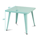 Mesa de actividades de acero cuadrada para niños de 27 pulgadas - Azul