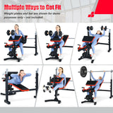 Banco de pesas olímpico ajustable para ejercicio de cuerpo completo y entrenamiento de fuerza