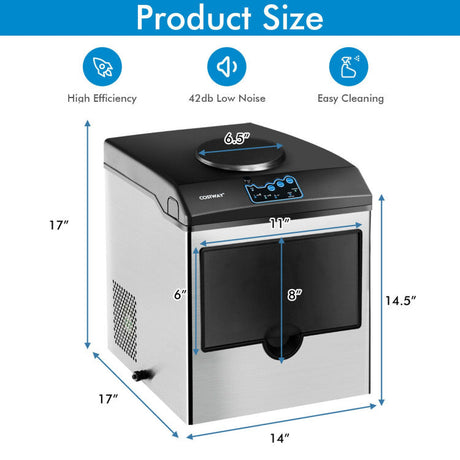Dispensador de agua y máquina de hielo 2 en 1