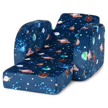 Sofá cama convertible 3 en 1 para niños, silla abatible, tumbona para niños pequeños