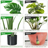 Árbol Artificial de Monstera Deliciosa de 4 Pies con 10 Hojas de Diferentes Tamaños