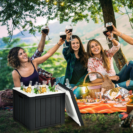 Nevera de almacenamiento 4 en 1 de 10 galones para picnic y actividades al aire libre