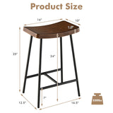 Taburete industrial con patas metálicas y almohadillas ajustables