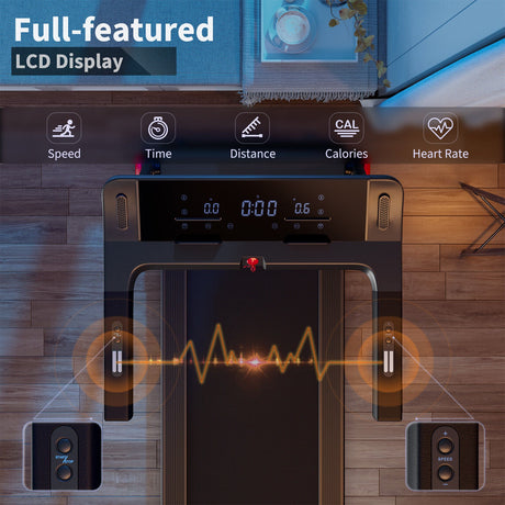 Cinta de correr plegable de 3.75 HP con APP y 12 programas preestablecidos