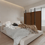 Divisor de habitación plegable independiente de 6 pies con 4 paneles