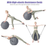 Yoga Sitting Ball with Felt Cover and Air Pump