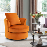 Sillón giratorio moderno 360° sin necesidad de montaje - Naranja
