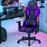 Silla Gamer Ajustable Giratoria para Computadora con Luces LED Dinámicas