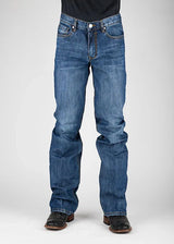 Tin Haul 420 Regular Joe Costuras Doradas (Lavado Medio) - Jeans Vaqueros Acampanados de Hombre