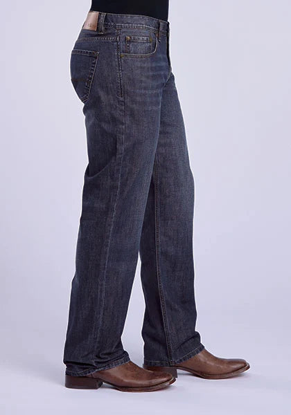Tin Haul 420 Regular Joe Costuras Doradas (Lavado Oscuro) - Jeans de Hombre Corte Bota