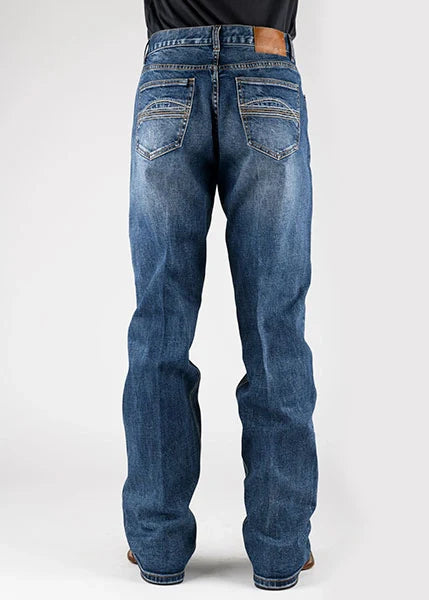 Tin Haul 421 Regular Joe Stretch Deco Pockets (Lavado Medio) - Jeans Vaqueros Acampanados de Hombre