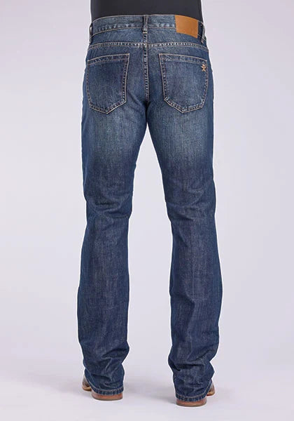 Tin Haul 1660 Jagger Fit Embroidered Pocket (Dark Wash) - Jeans vaqueros bootcut para hombre