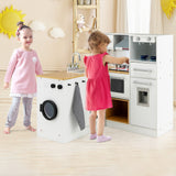 Juego de cocina infantil de madera de 2 piezas con luz y sonido