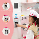 Juego de cocina de esquina de madera con sonido y luz