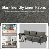 Large 3-Seat Sofa Sectional with Metal Legs for 3-4 people