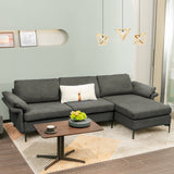 Sofá seccional modular extra grande en forma de L con chaise reversible para 4-5 personas
